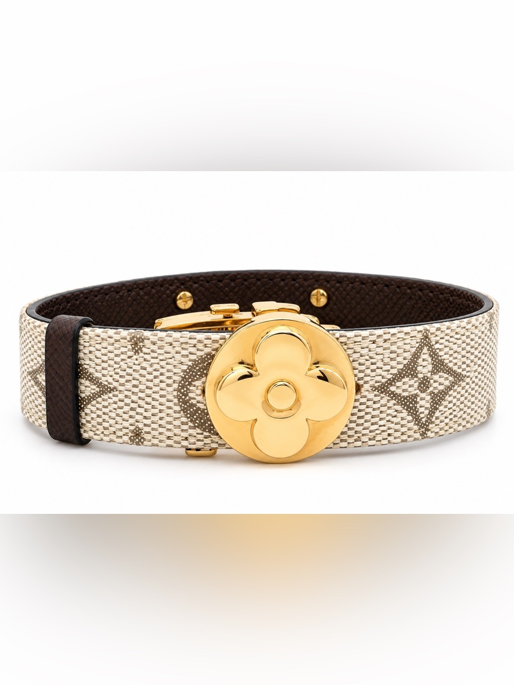 Louis Vuitton Beige and Gold Monogram Bracelet
